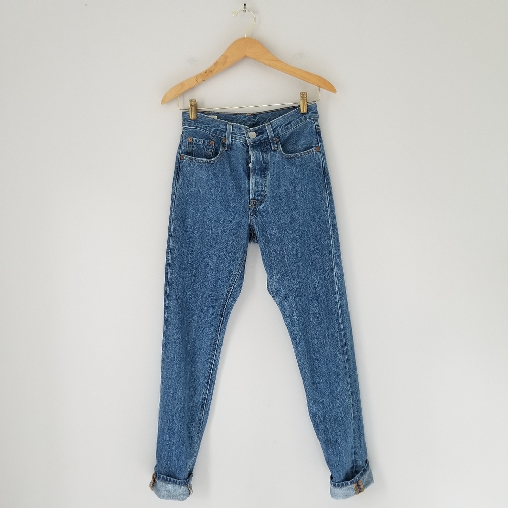 Levi's Premium 501 S Big E Skinny Button Fly Jeans Sz 24